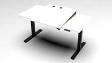 Load image into Gallery viewer, sit-to-stand base model in classic white with black finish

